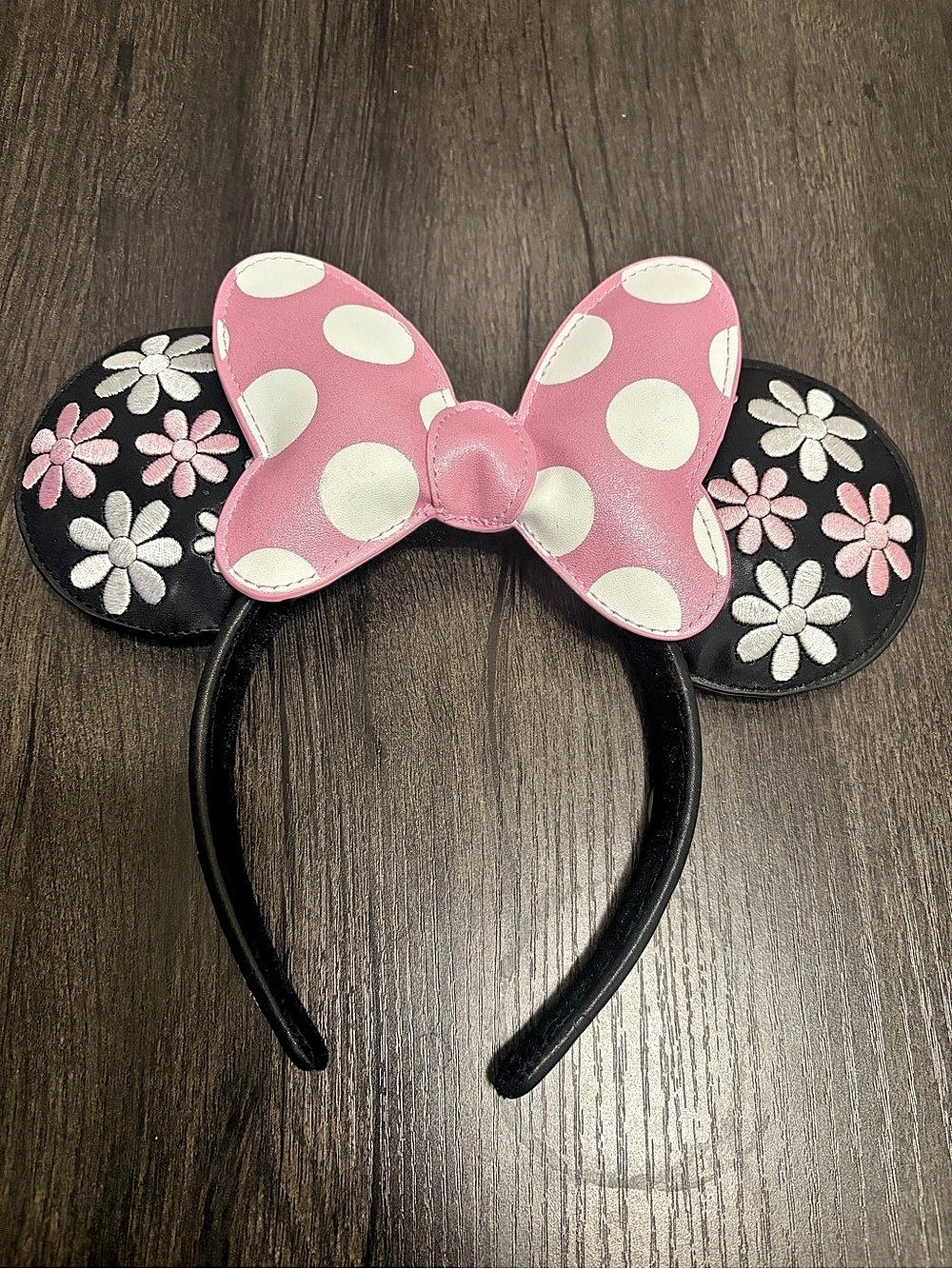 Disney Pink & Black Polka Dot Minnie Ears